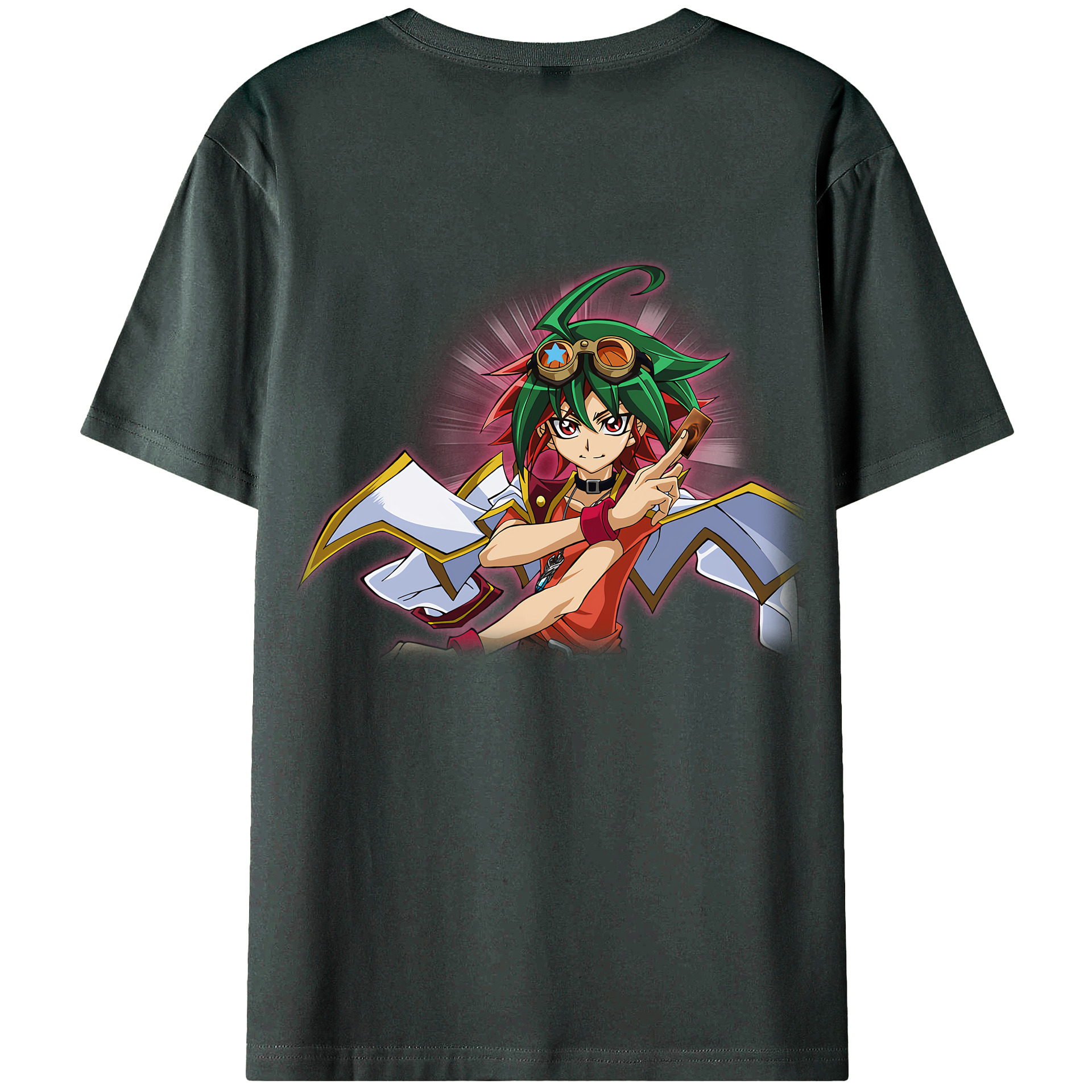 （画像用） 遊☆戯☆王 Yu-Gi-Oh! 綿100％ メンズ半袖Tシャツ（バックプリント） 通気性